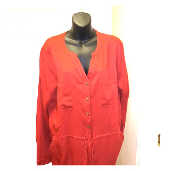 red utility suit